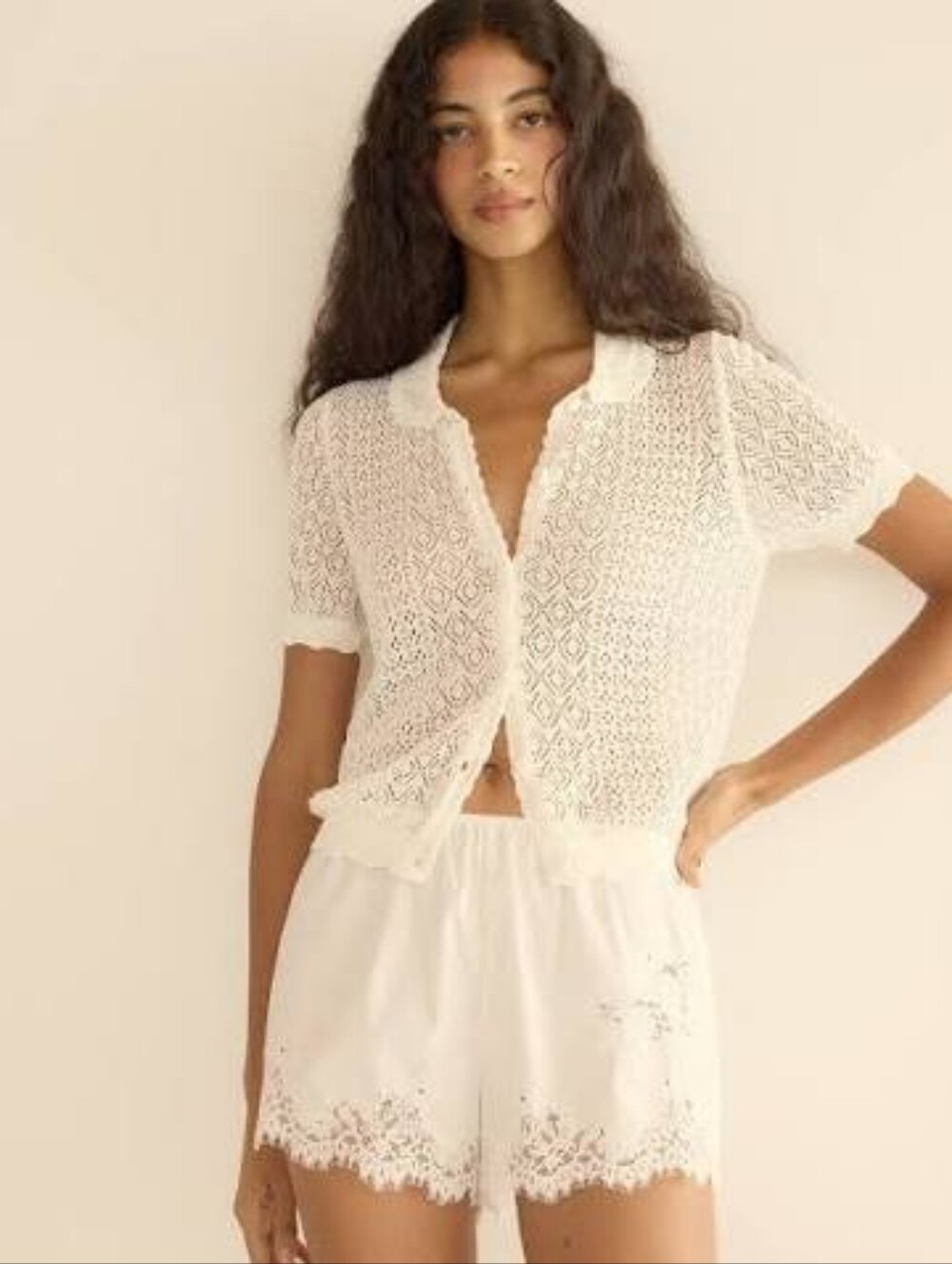 NWT Doen eveline cardigan in ivory, large